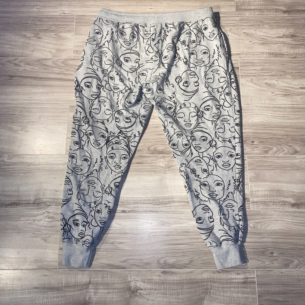 Maya Angelou Gray Womens Face Art Elastic Waist Casualwear Jogger Pants Size XXL - Picture 6 of 11